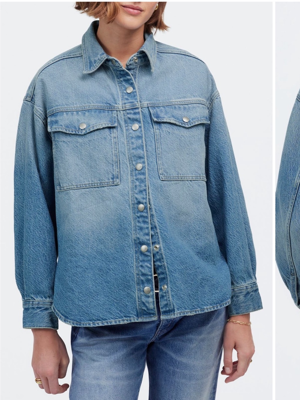 Madewell Boxy Denim Shirt Jacket XL